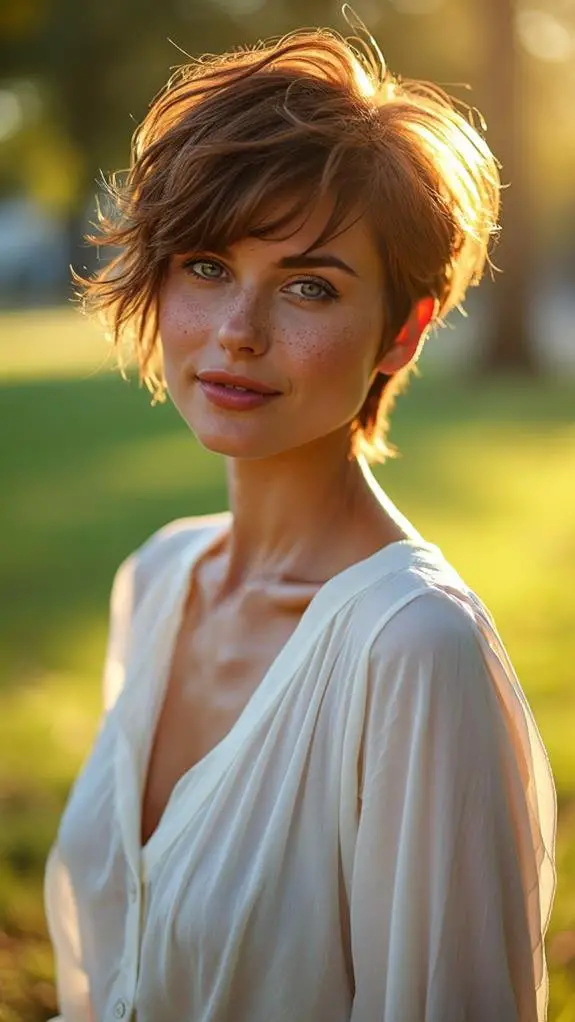 chic textured pixie cut