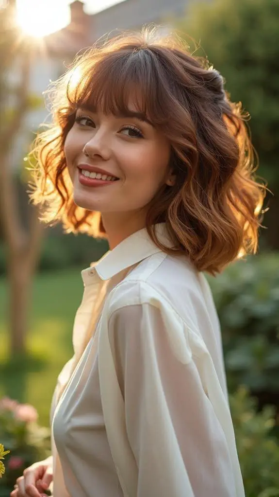 curly fringe bob hairstyle