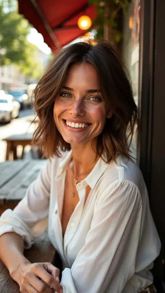 layered shaggy bob hairstyle