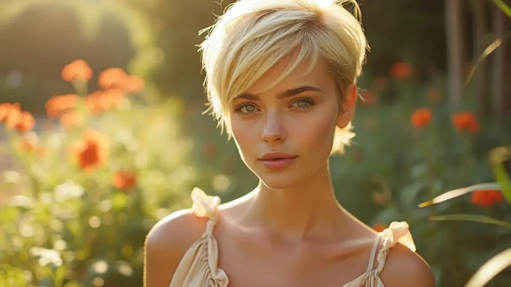 soft feminine feathered pixie