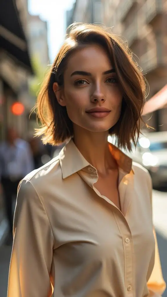 stylish angled bob haircut