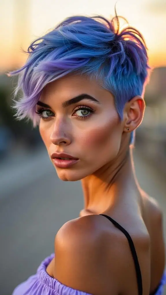 stylish dual color pixie