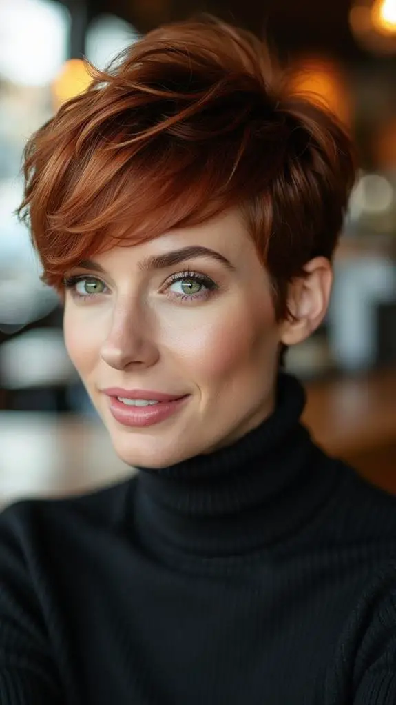 stylish tapered angled pixie