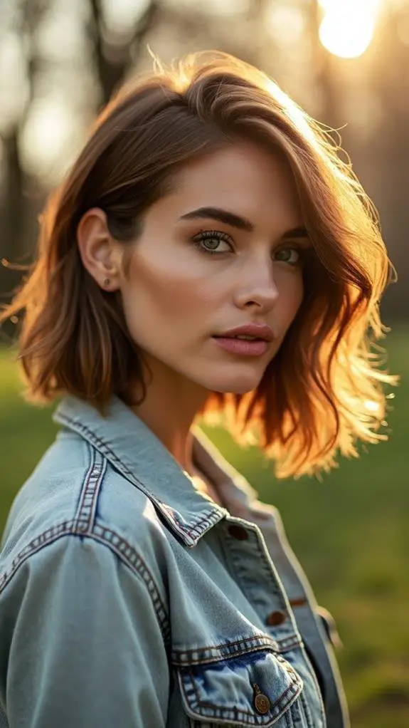 stylish tapered shag hairstyle