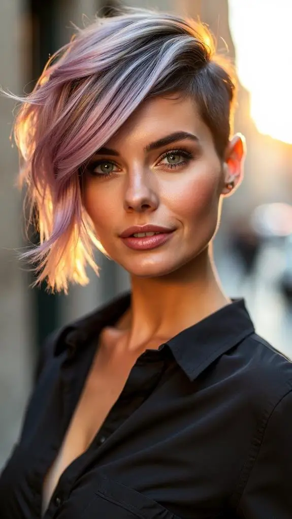 stylish two tone haircut