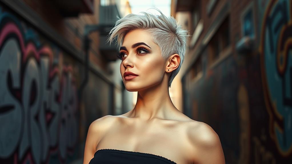 chic undercut pixie haircut