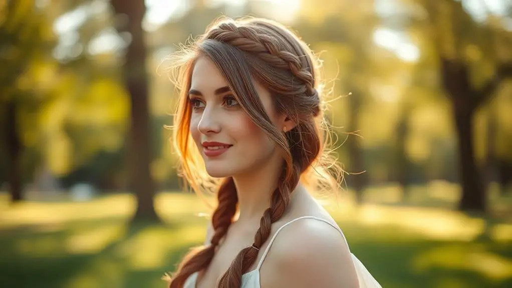 elegant long hair braids