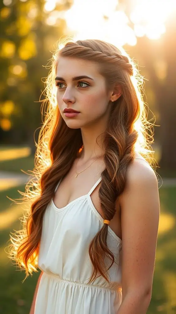 romantic halo braid style