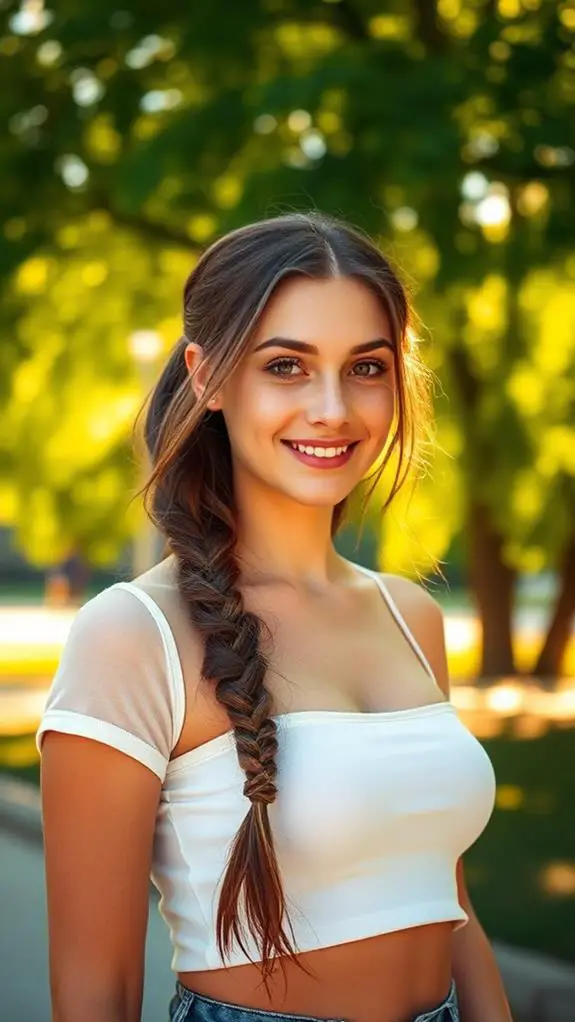 stylish dutch braid hairstyle