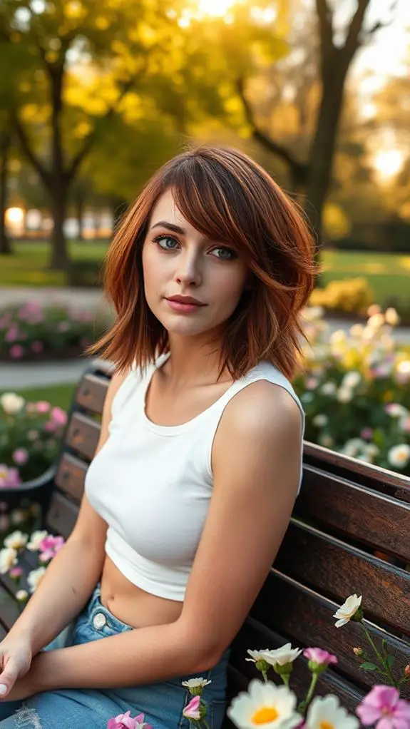 stylish layered bob haircut