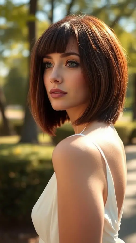 textured blunt haircut style