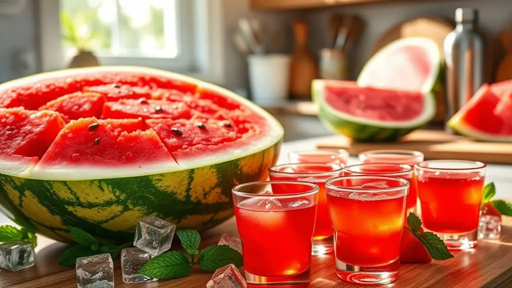 alcohol infused watermelon treats