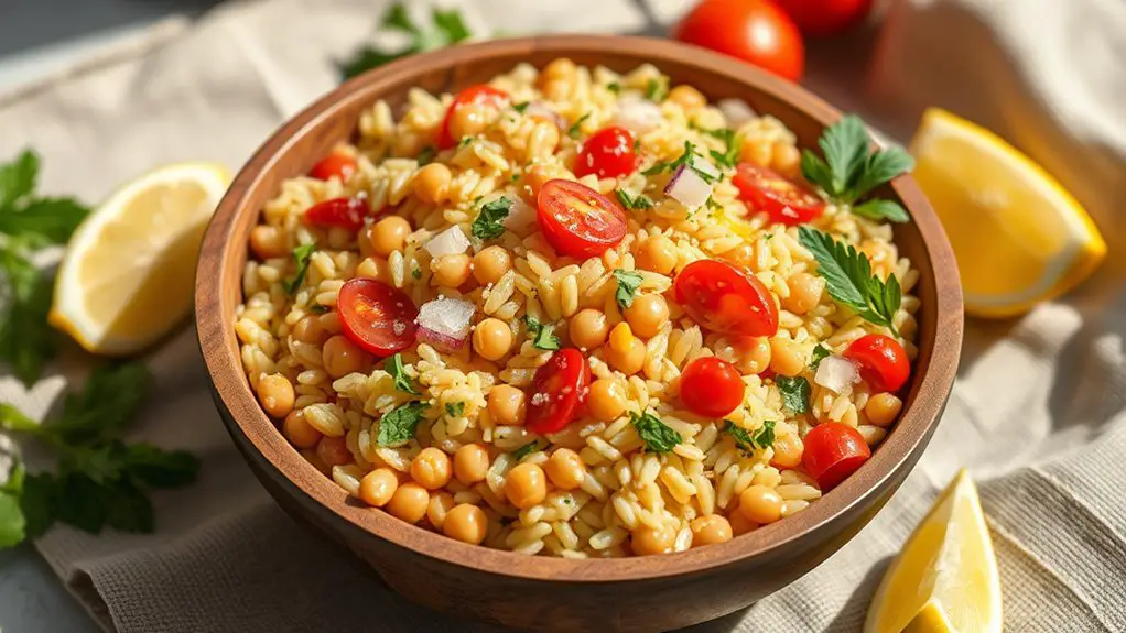 chickpea orzo salad recipe