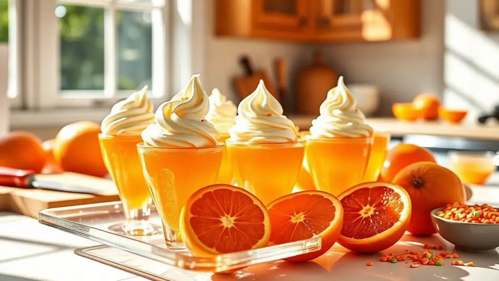 citrus flavored gelatin dessert shots