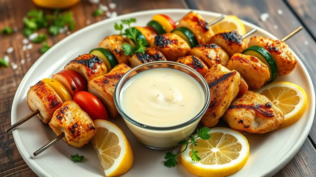 citrus infused grilled chicken skewers