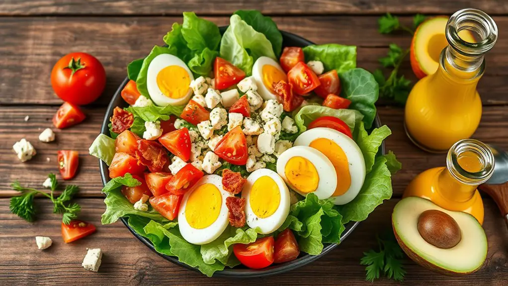 cobb salad with dressing