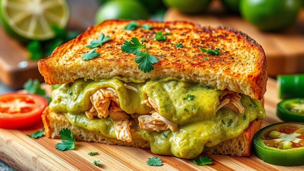 creamy avocado chicken sandwich