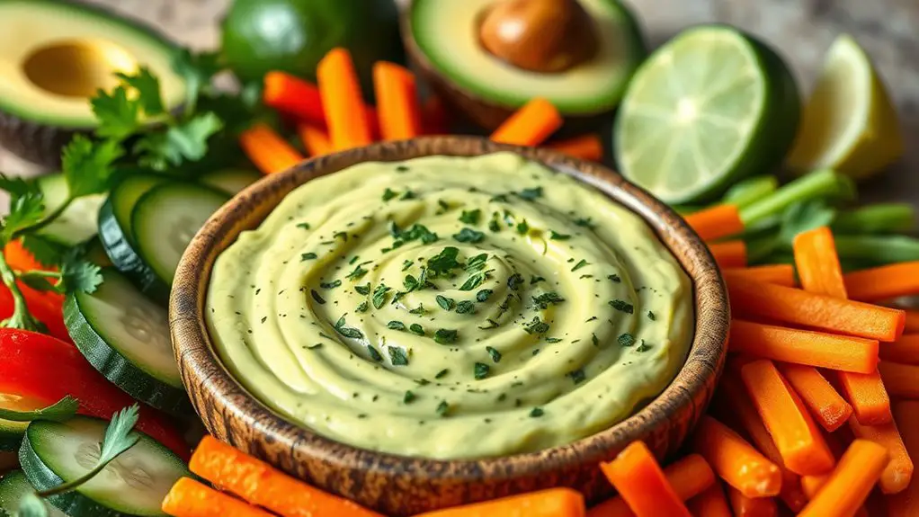 creamy avocado cilantro dip