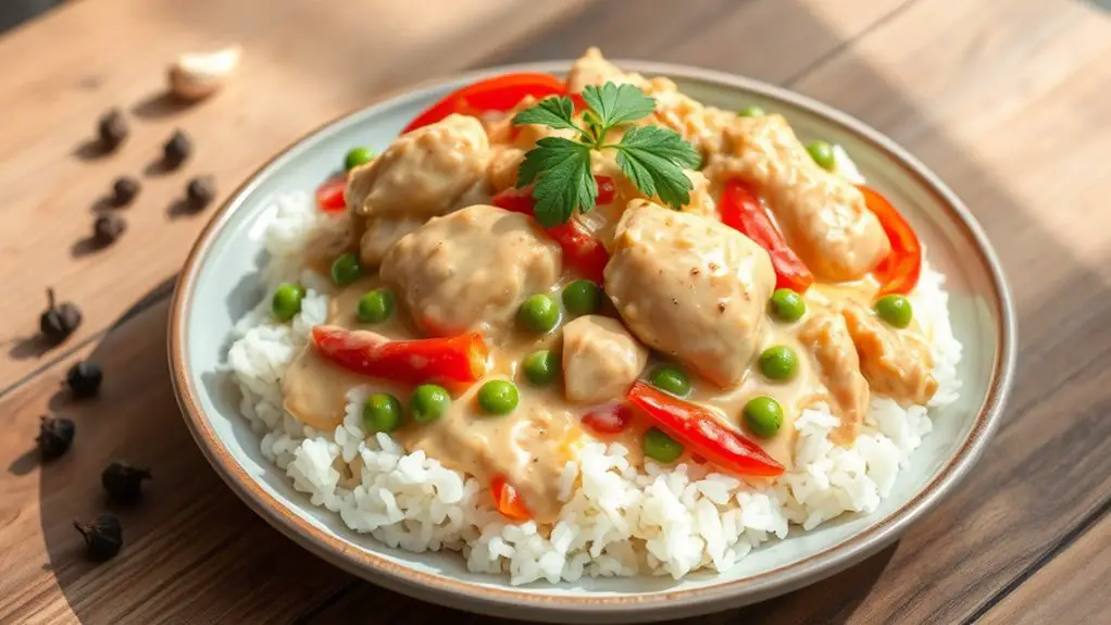 creamy chicken mushroom dish