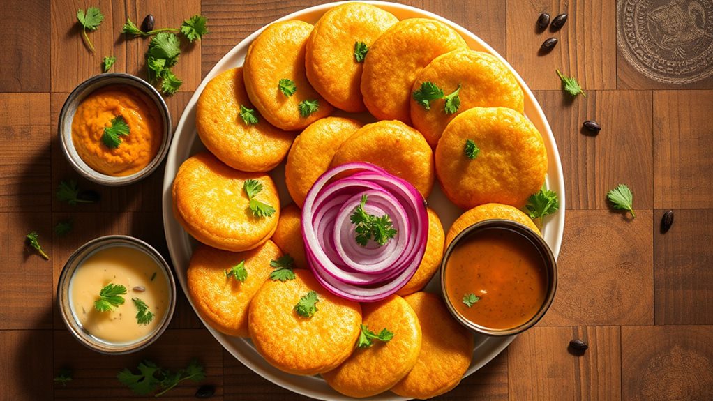 crispy lentil fritters snack