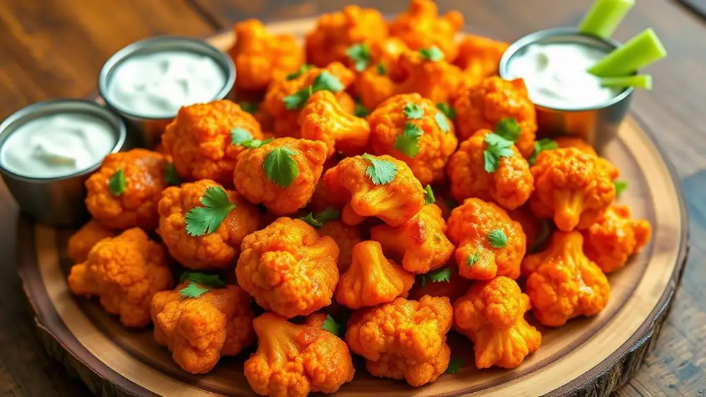 crispy spicy cauliflower snack