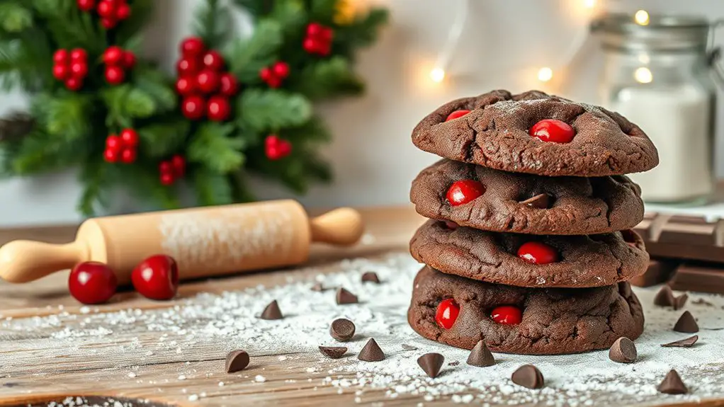 decadent chocolate cherry cookies