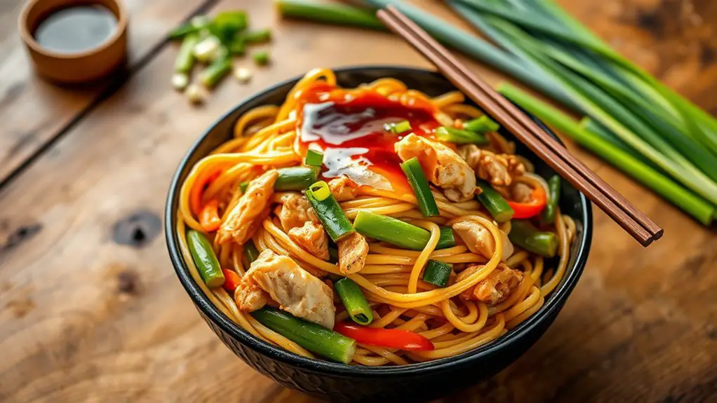 delicious chicken lo mein