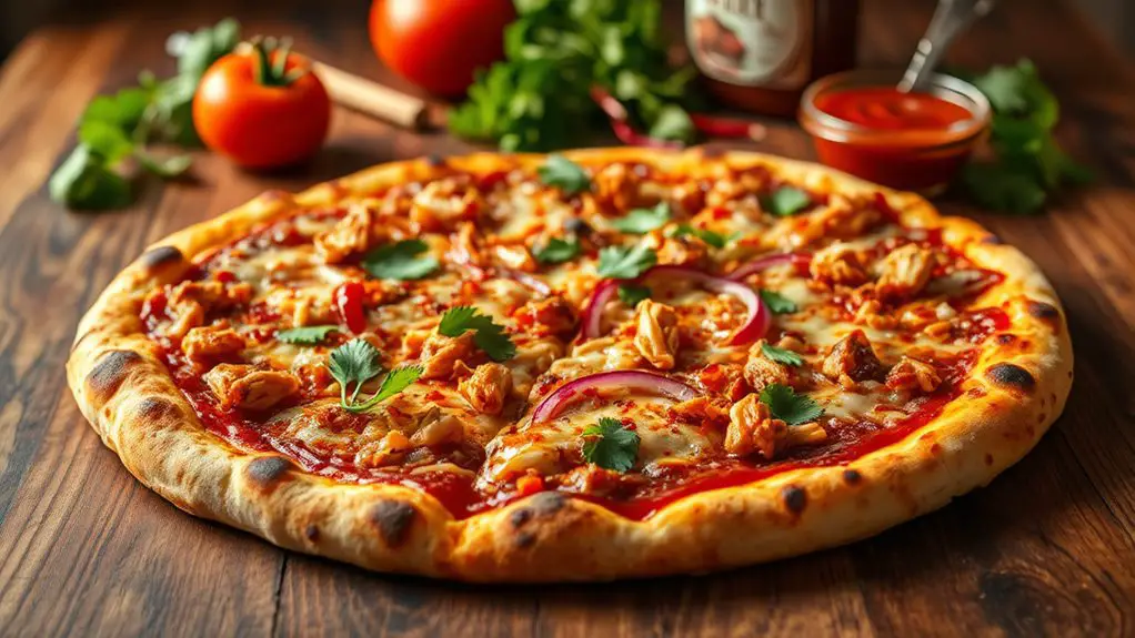 delicious grilled chicken pizza