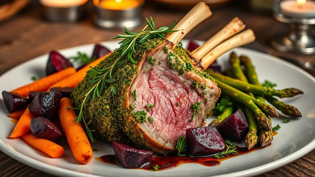 delicious lamb with herbs