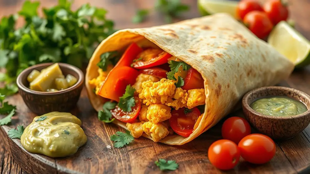 delicious morning meal wraps