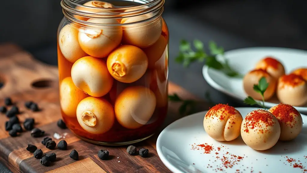 delicious pickled quail eggs