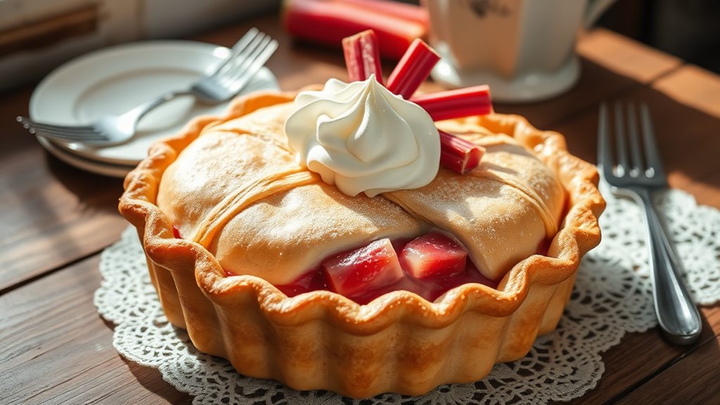 delicious rhubarb cream dessert