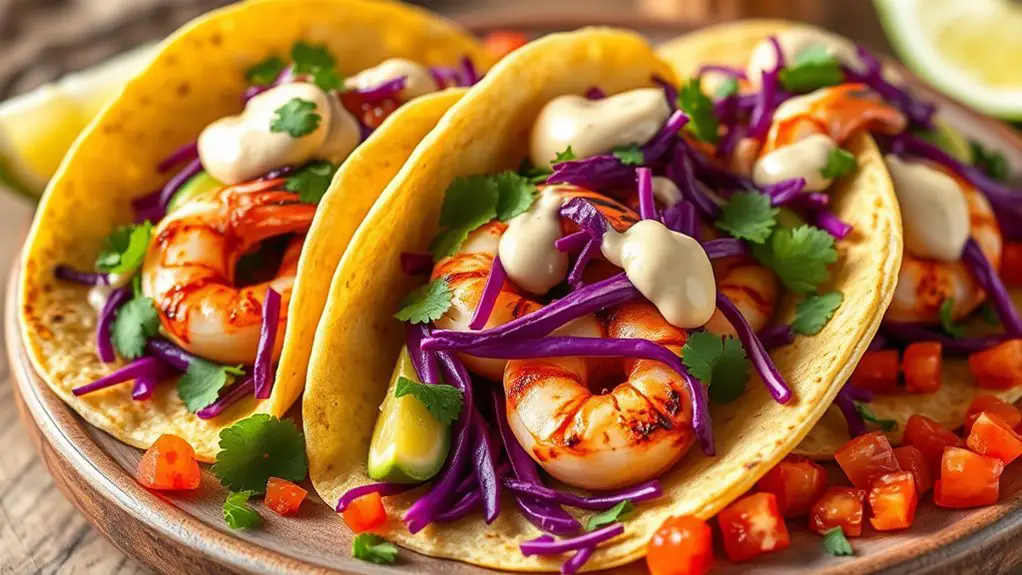 delicious seafood filled tortillas