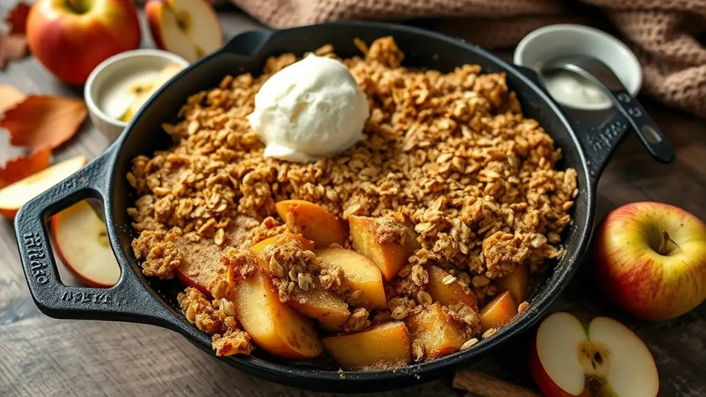 delicious skillet apple crisp