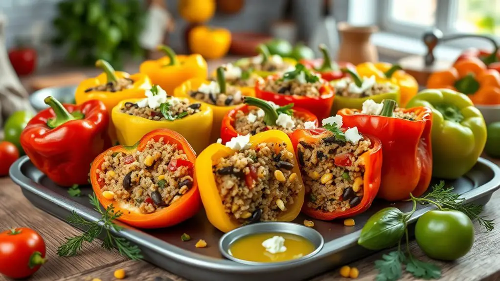 deliciously filled bell peppers