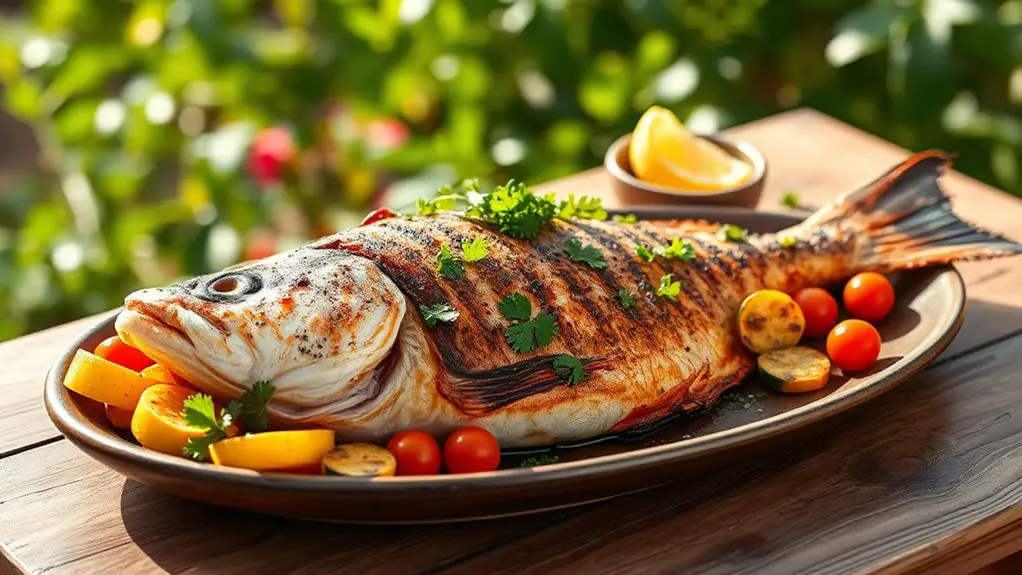 deliciously grilled fish dish