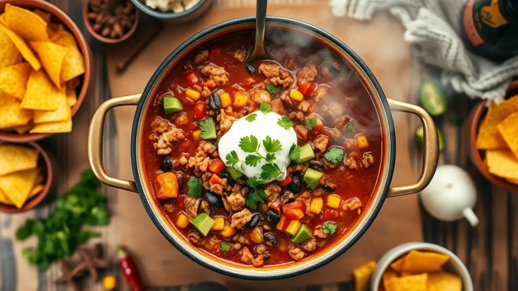 flavorful southwest turkey chili