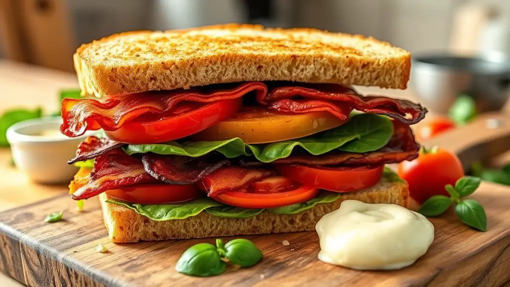 fresh heirloom tomato sandwich