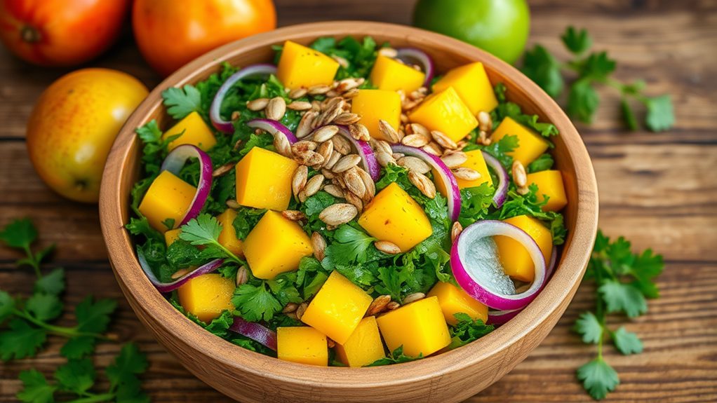 fresh mango cilantro salad