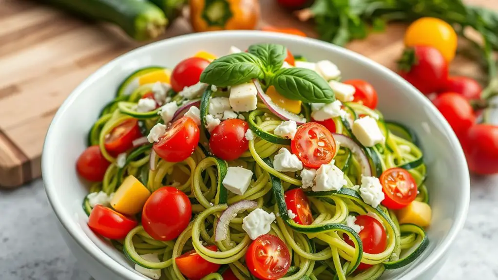 fresh zucchini noodle delight