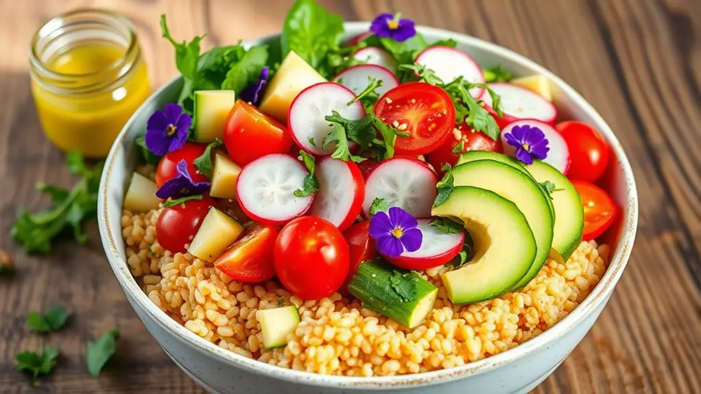 healthy grain salad bowl