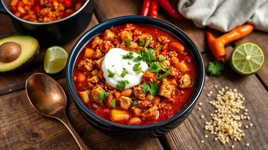 healthy quinoa turkey chili