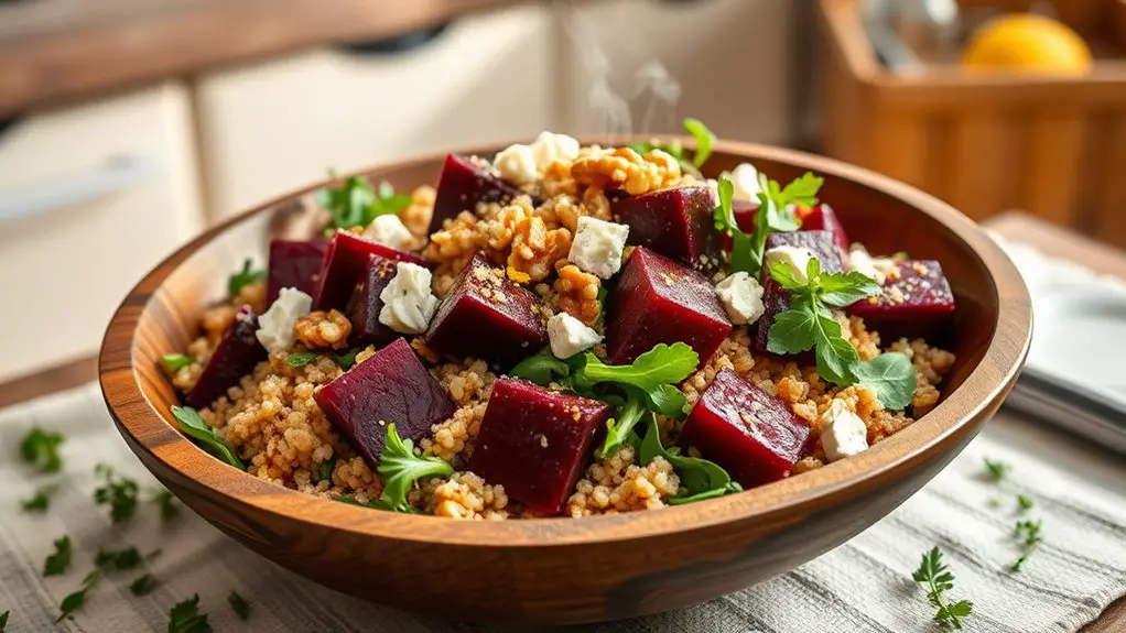 hearty beet quinoa salad