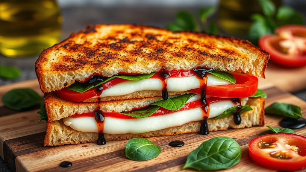 italian tomato mozzarella sandwich