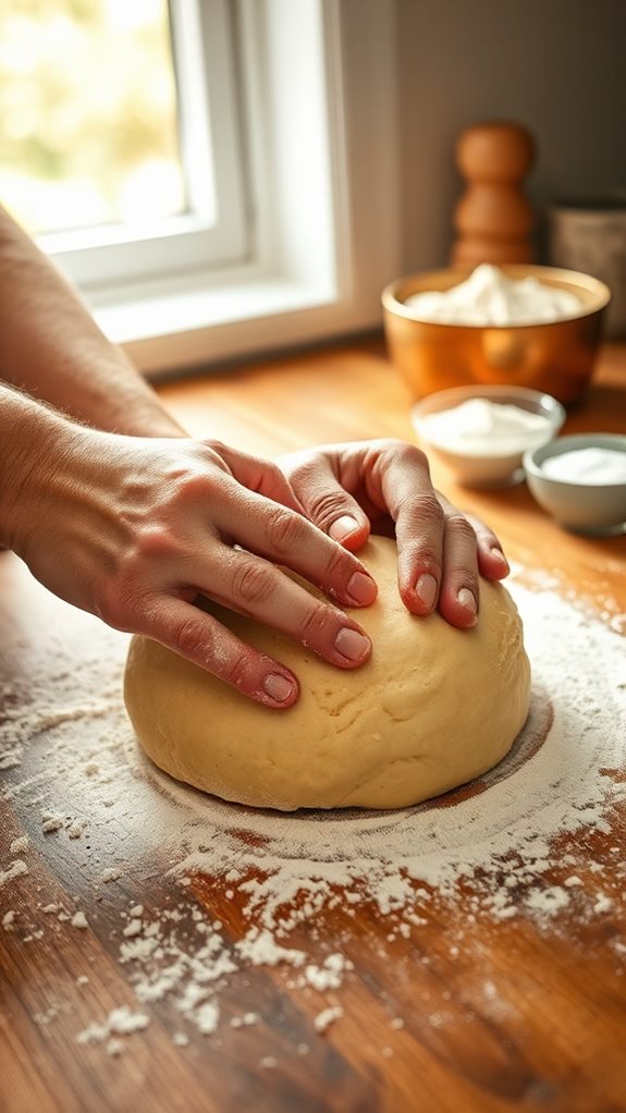 knead dough until smooth
