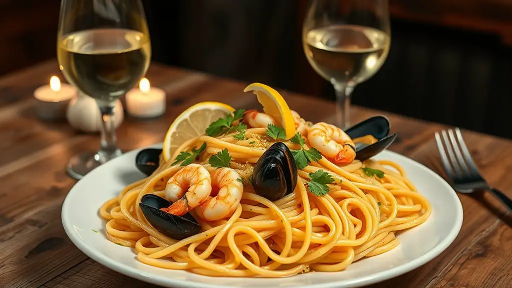 lemon butter seafood linguine