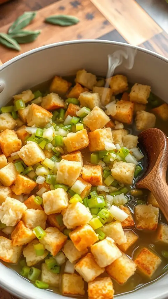 mix bread with vegetables