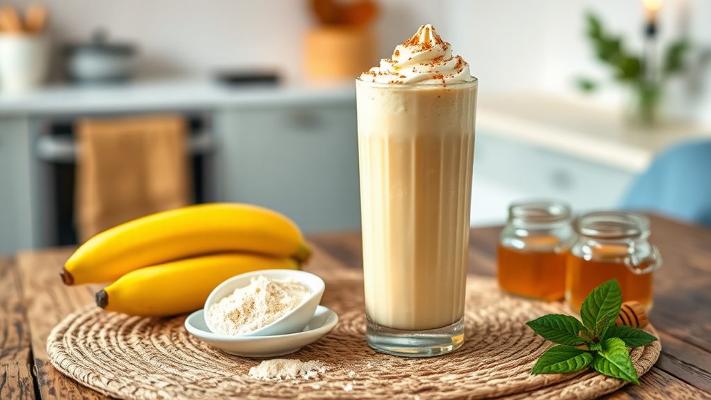nutritious banana protein drink