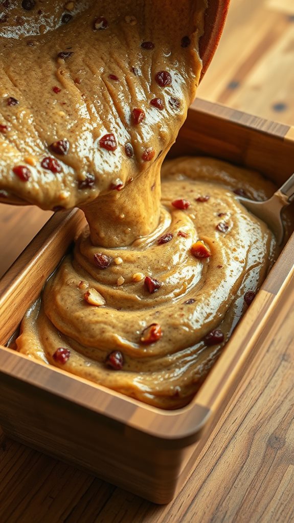 pour mixture into pan
