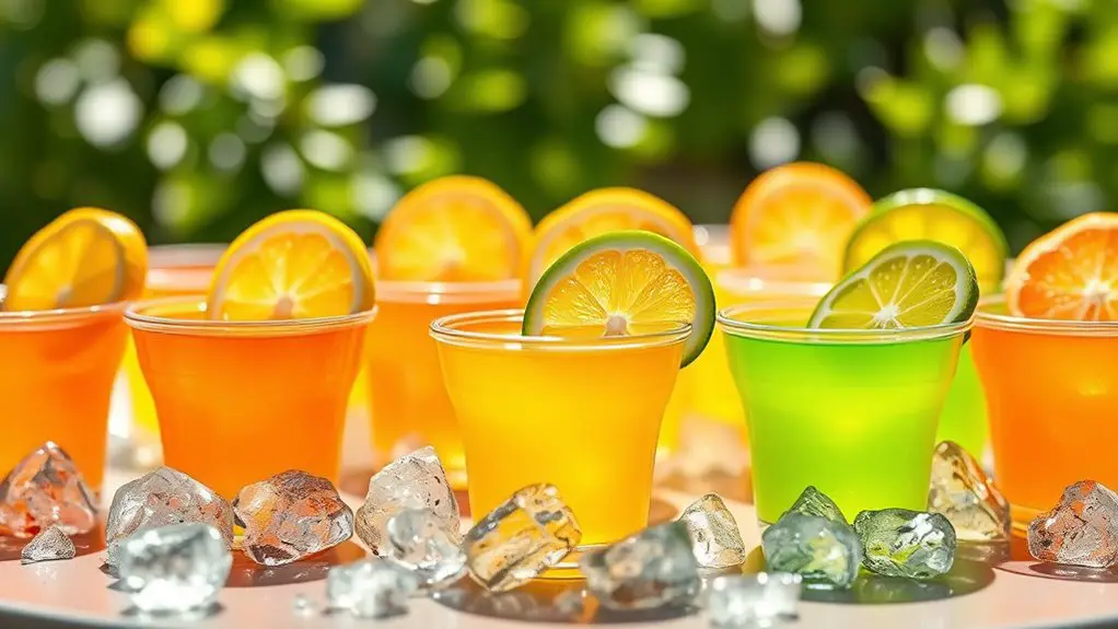 refreshing citrus flavored gelatin treats